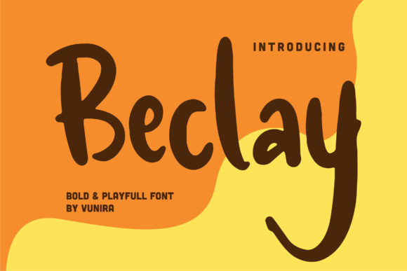 Beclay: Elevating Your Design with a Cool, Paint-Brushed Display Font
